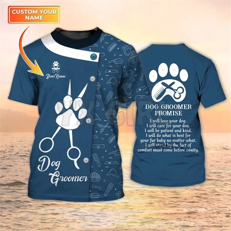 Men'S Grooming & Health Made Simple - Summer Dog Groomer Promise 3D T-shirt