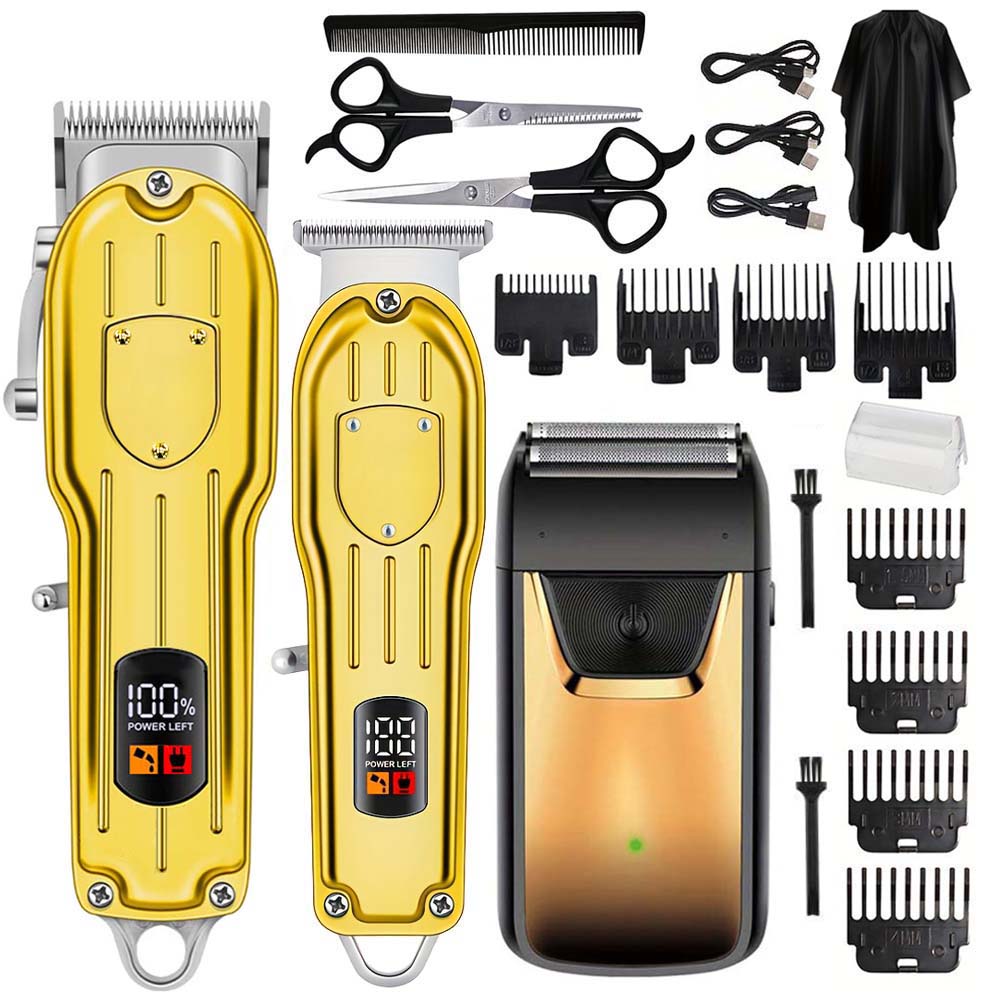 Men'S Grooming Accessories Kit - Professional Hair Clipper Set with LCD