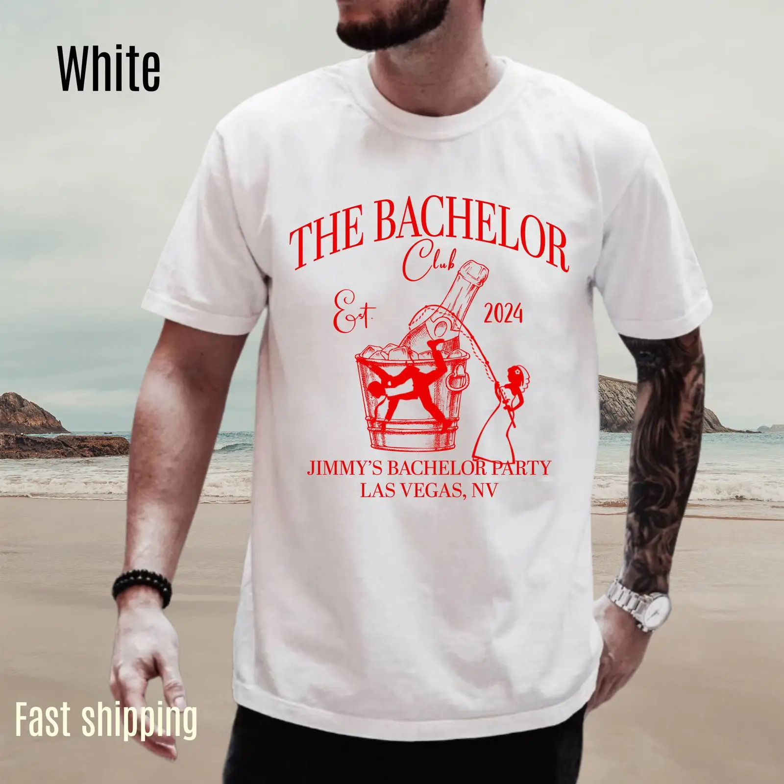 Men'S Grooming Vegas - Custom The Bachelor Club 2024 T