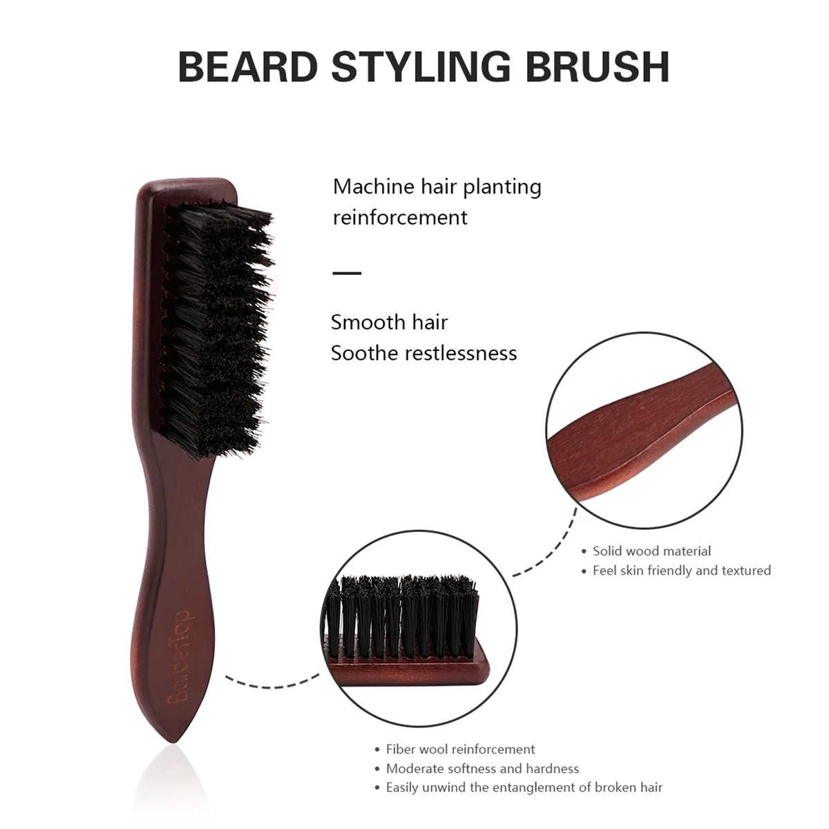 Barbershop Wooden Handle Boar  - Grooming Men'S Hair review and price