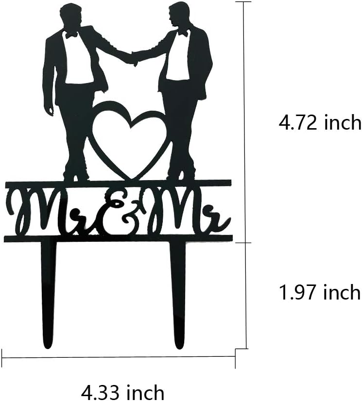 Mr & Mr Cake Topper, Black Acr - Men'S Grooming For Engagement review and price