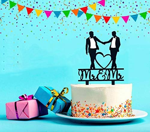 Mr & Mr Cake Topper, Black Acr - Men'S Grooming For Engagement review and price