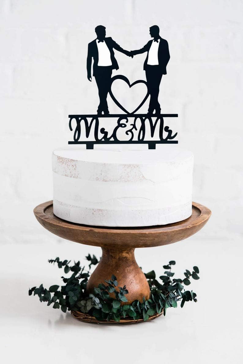 Mr & Mr Cake Topper, Black Acr - Men'S Grooming For Engagement review and price