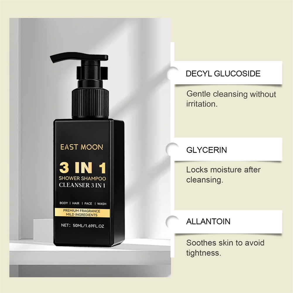 50ml 3 In 1 Shampoo Face Clean - Face Wash Mens review and price
