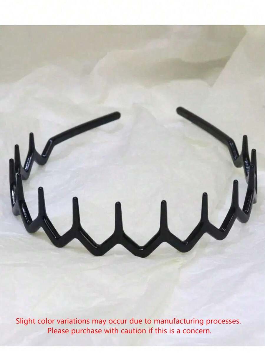 4pcs Black Wavy Toothed Headba - Face Wash Mens review and price