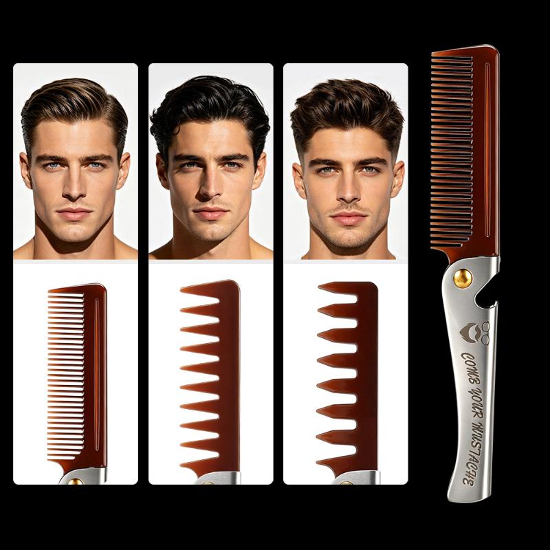 Foldable Men Hair Styling Comb - Men Grooming Home review and price