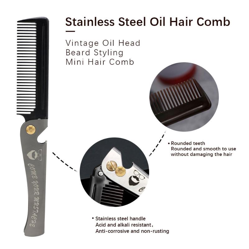 Foldable Men Hair Styling Comb - Men Grooming Home review and price