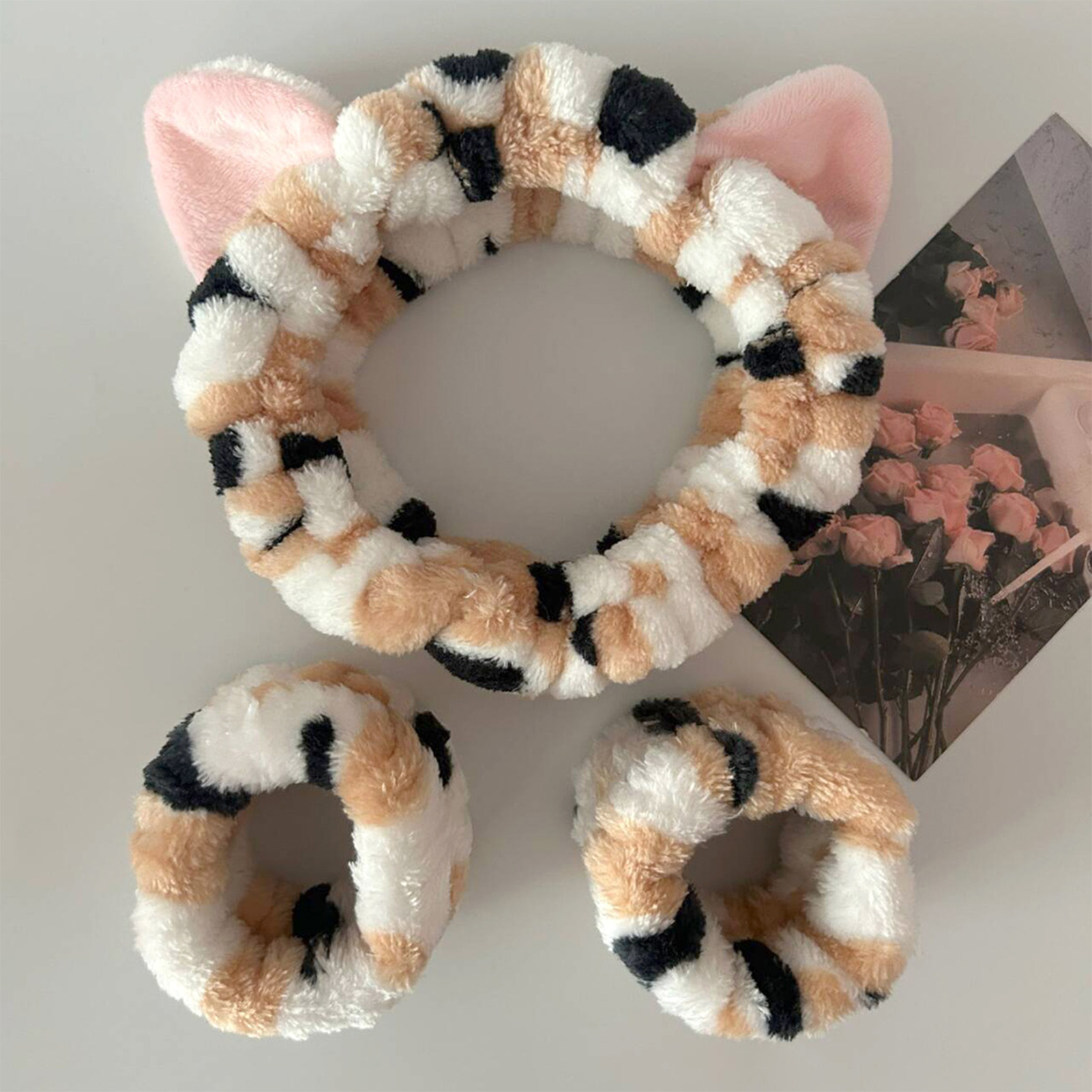Cute Cat Ears Headband And Wri - Face Wash Mens review and price