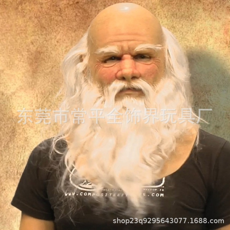 Realistic Bald Old Man Full He - Face Wash Mens review and price