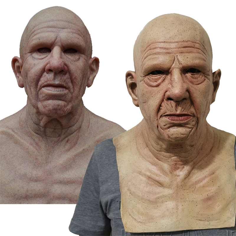 Realistic Bald Old Man Full He - Face Wash Mens review and price
