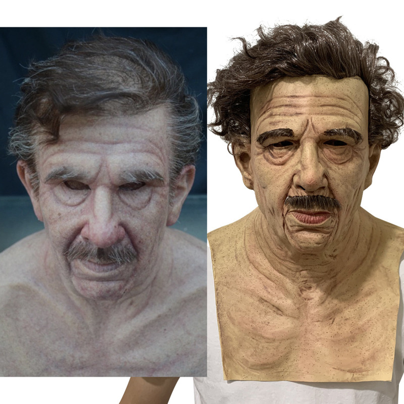Realistic Bald Old Man Full He - Face Wash Mens review and price