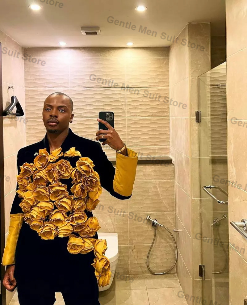 Yellow Black Men Suits Set 2 P - Men'S Grooming & Health Made Simple review and price