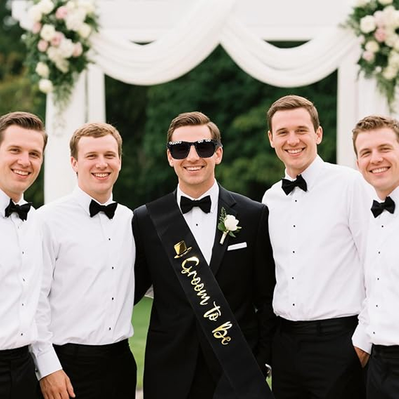 Groom To Be Black Satin Sash R - Men'S Grooming For Engagement review and price